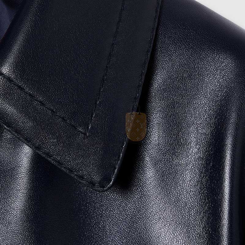 GUCCI SHINY LEATHER JACKET WITH HORSEBIT 815063